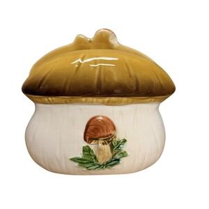 Vintage Sears Merry Mushroom Ceramic Napkin Holder Retro Kitchen Decor 70s